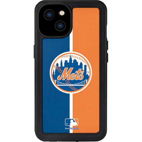 MLB New York Mets Split iPhone 15 Plus Waterproof Case